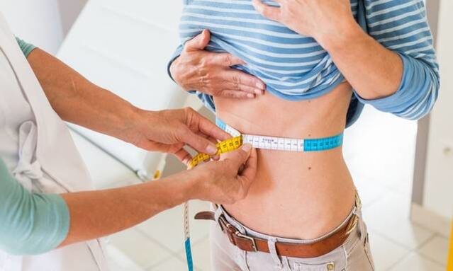 reduction of the girl's waist in one week